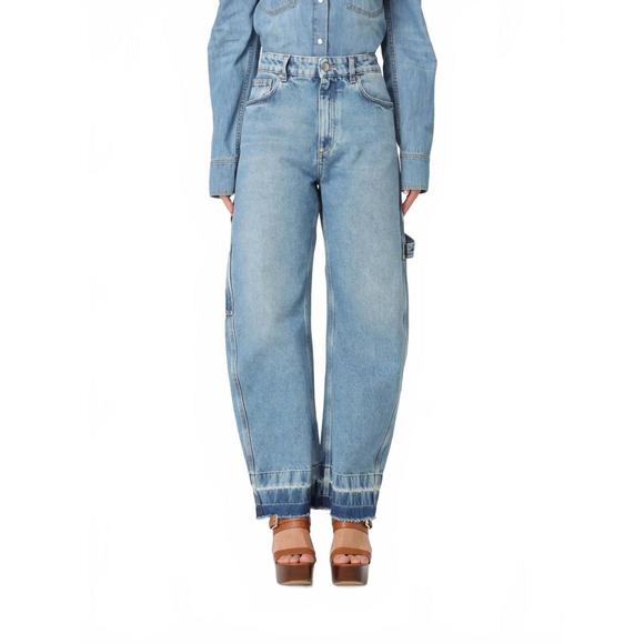 NEW STELLA MCCARTNEY vintage wash denim banana jeans in medium vintage blue - Picture 1 of 7